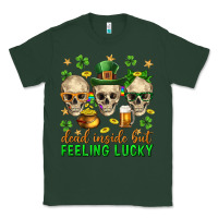 Sports Green Dead inside but feeling lucky st. patricks day Classic Tee - Neo Western