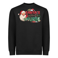 Black Santa's Favorite Nurse Heavyweight Sweatshirt - MaliasSmallBusiness