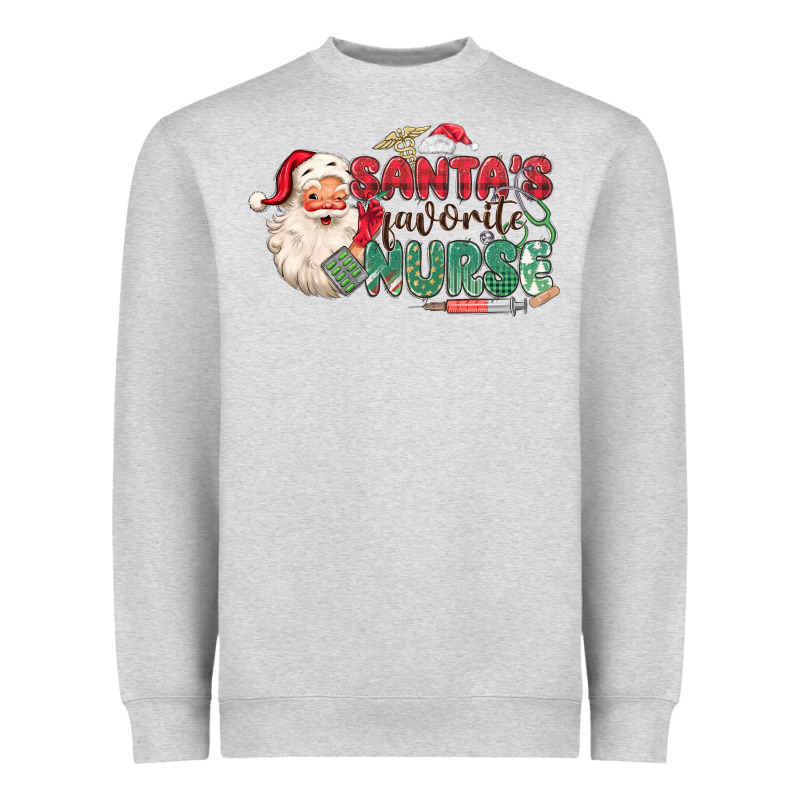 Santa's Favorite Nurse Heavyweight Sweatshirt by MaliasSmallBusiness | Teevron