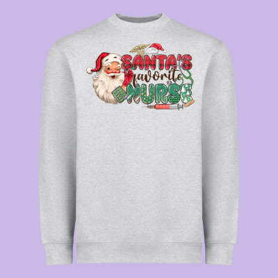 Heavyweight Sweatshirt Santa's Favorite Nurse