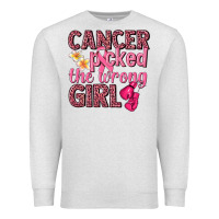Oatmeal Heather cancer picked the wrong girl Premium Sweatshirt - NancyCooperArtShop