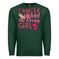 Sports Green cancer picked the wrong girl Premium Sweatshirt - NancyCooperArtShop