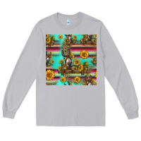 Moon Dust sunflowers donkey seamless pattern Long Sleeve Tee - HRA Design Shop