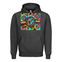 Charcoal Heather football tie dye gemstone sunflower Zipper Hoodie - JahusDesignShop