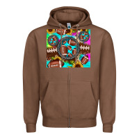 Chestnut football tie dye gemstone sunflower Zipper Hoodie - JahusDesignShop