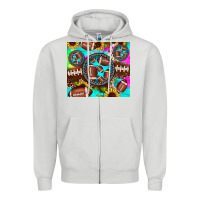 Dove Grey football tie dye gemstone sunflower Zipper Hoodie - JahusDesignShop