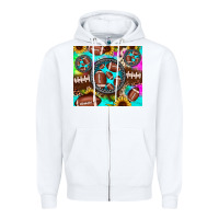 White football tie dye gemstone sunflower Zipper Hoodie - JahusDesignShop