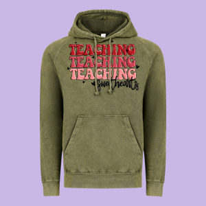 Teaching Vintage Hoodie Designed By Maliassmallbusiness
