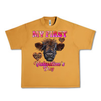 Peanut Butter my first valentine's day highland calf Urban Heavy Tee - RanaPortraitStore