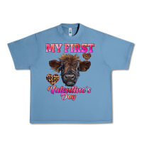 My First Valentine's Day Highland Calf Urban Heavy Tee | Teevron