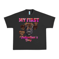 Pigment Black my first valentine's day highland calf Urban Heavy Tee - RanaPortraitStore