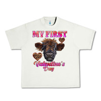Pistachio my first valentine's day highland calf Urban Heavy Tee - RanaPortraitStore