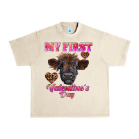 Sandshell my first valentine's day highland calf Urban Heavy Tee - RanaPortraitStore