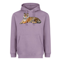 Lavender Tiger Heavyweight Hoodie - LillyAllenDesigns