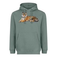 Sage Tiger Heavyweight Hoodie - LillyAllenDesigns