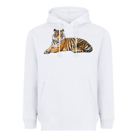 White Tiger Heavyweight Hoodie - LillyAllenDesigns