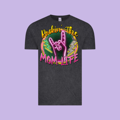 Rockin' The Mom Life Vintage Tee Designed By Zillion Design Studio