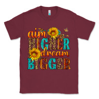 Burgundy aim higher dream bigger Classic Tee - HRA Design Shop