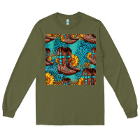Army Green western boots seamless pattern Long Sleeve Tee - HRA Design Shop