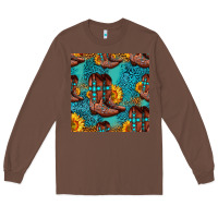Chestnut western boots seamless pattern Long Sleeve Tee - HRA Design Shop
