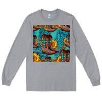 Heather Grey western boots seamless pattern Long Sleeve Tee - HRA Design Shop