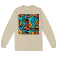 Mushroom western boots seamless pattern Long Sleeve Tee - HRA Design Shop