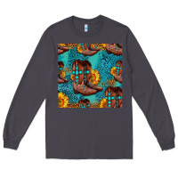 Smoke western boots seamless pattern Long Sleeve Tee - HRA Design Shop