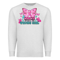 Oatmeal Heather cancer picked the wrong girl Premium Sweatshirt - NancyCooperArtShop