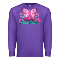 Purple cancer picked the wrong girl Premium Sweatshirt - NancyCooperArtShop