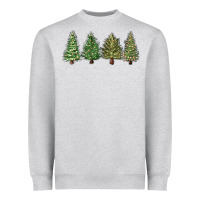 Heather Grey christmas trees Heavyweight Sweatshirt - MaliasSmallBusiness