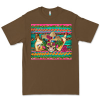 Cacao mexican tequila skull roses cactus sombrero Premium Tee - Artiststas