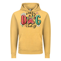 Vintage Mustard crazy dog lady Vintage Hoodie - MaliasSmallBusiness