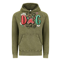 Vintage Olive crazy dog lady Vintage Hoodie - MaliasSmallBusiness