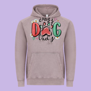 Crazy Dog Lady Vintage Hoodie Designed By Maliassmallbusiness
