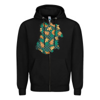 Black christmas gingerbread cookies patch Zipper Hoodie - BundleAndBundleShop