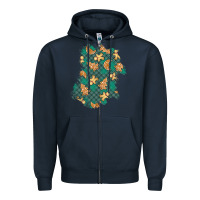 Navy christmas gingerbread cookies patch Zipper Hoodie - BundleAndBundleShop