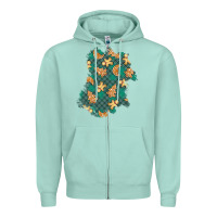 Seafoam christmas gingerbread cookies patch Zipper Hoodie - BundleAndBundleShop