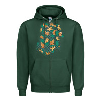 Sports Green christmas gingerbread cookies patch Zipper Hoodie - BundleAndBundleShop