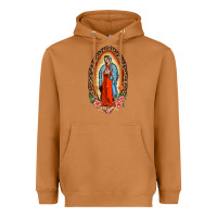Meerkat our lady of guadalupe leopard and roses Heavyweight Hoodie - BarkalooDesign
