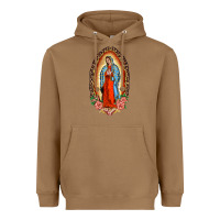 Toasted Coconut our lady of guadalupe leopard and roses Heavyweight Hoodie - BarkalooDesign