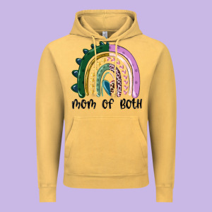 Mom Of Both Rainbow Vintage Hoodie Designed By Maliassmallbusiness