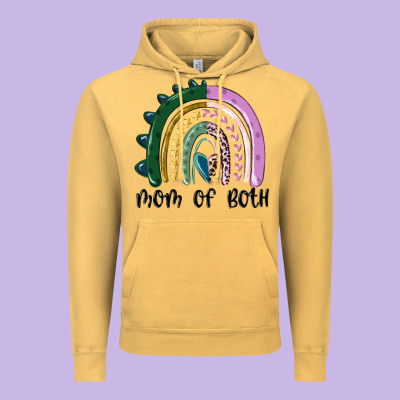 Vintage Hoodie mom of both rainbow