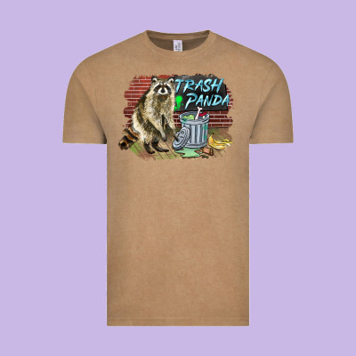 Raccoon Trash Panda Vintage Tee Designed By Barkaloodesign