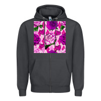 Smoke valentines day roses and diamond plaid seamless pattern Zipper Hoodie - BundleAndBundleShop