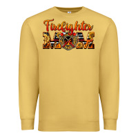 Antique Gold American Firefighter Mom Premium Sweatshirt - LillyAllenDesigns