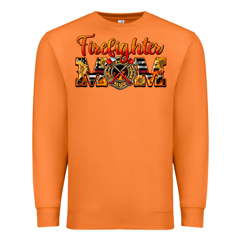 American Firefighter Mom Premium Sweatshirt by LillyAllenDesigns | Teevron