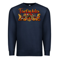 Navy American Firefighter Mom Premium Sweatshirt - LillyAllenDesigns