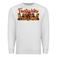Oatmeal Heather American Firefighter Mom Premium Sweatshirt - LillyAllenDesigns
