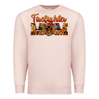 Pale Pink American Firefighter Mom Premium Sweatshirt - LillyAllenDesigns