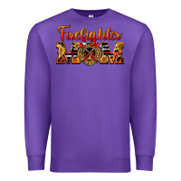 Purple American Firefighter Mom Premium Sweatshirt - LillyAllenDesigns